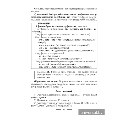 Русский язык. ЦЭ. ЦТ. Теория. Примеры. Тесты