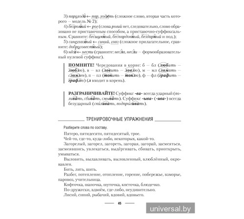 Русский язык. ЦЭ. ЦТ. Теория. Примеры. Тесты