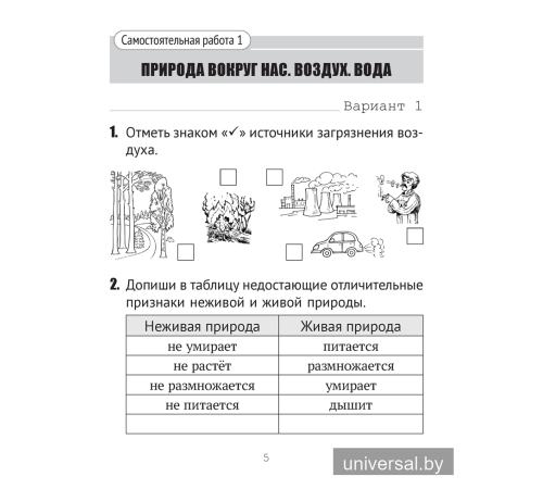 Человек и мир. 2 класс. Тематические самостоятельные работы