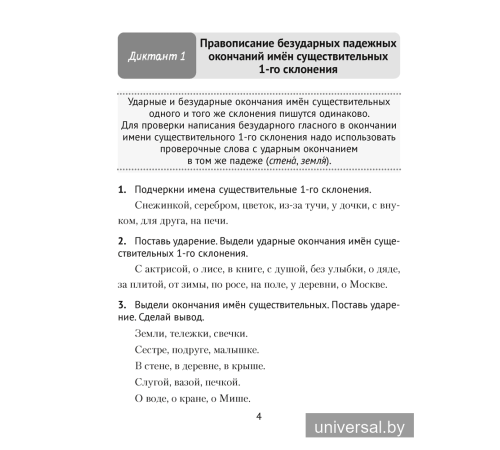 Русский язык. Диктант на отлично. 4 класс