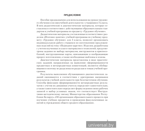 Трудовое обучение 3 класс Дидактические и диагностические материалы