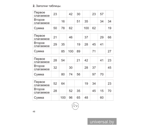 Учу математику на "отлично". Тренажёр для 2-го класса с самооценкой