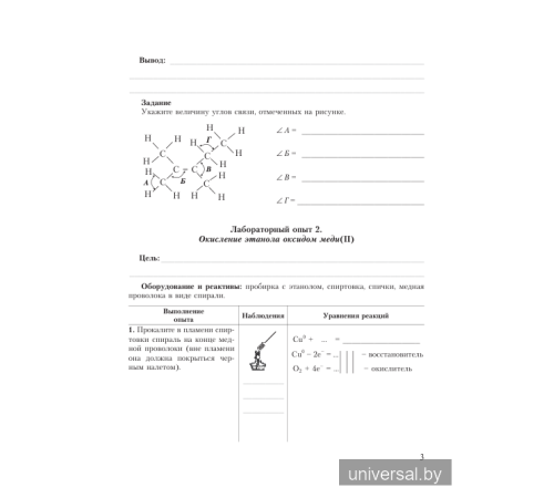 Химический эксперимент. 10 класс. Тетрадь для практических работ (базовый уровень)