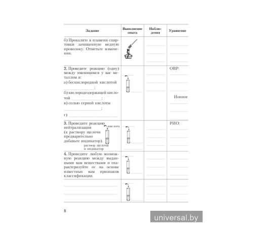 Химический эксперимент. 11 класс. Тетрадь для практических работ (базовый уровень)